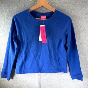 Lilly Pulitzer Mini Emmaline Sweatshirt Girls XL Borealis‎ Blue Knitted Pullover